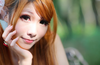 Картинка девушки -unsort+ лица +портреты взгляд девушка макияж рыжеволосая азиатка
