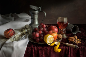 Картинка еда натюрморт фрукты вино