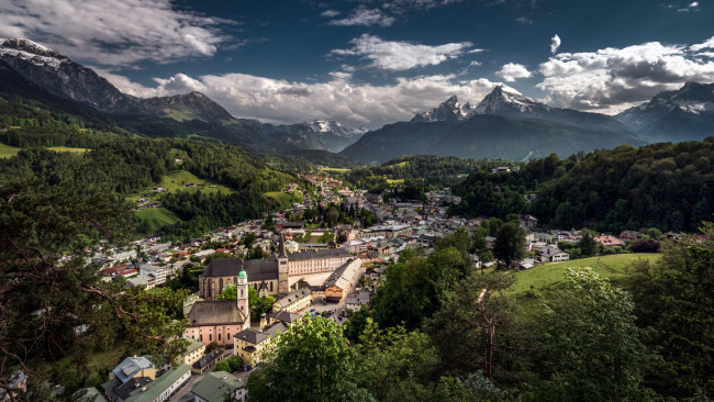 Обои картинки фото berchtesgaden, города, - панорамы, горы