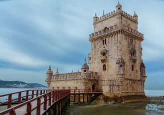 обоя belem tower - lisbon,  portugal, города, лиссабон , португалия, фортпост