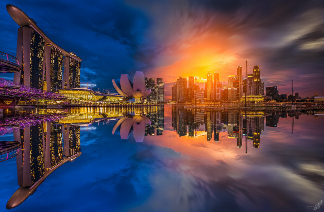 Обои картинки фото города, сингапур , сингапур, панорам