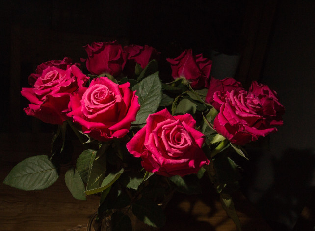 Обои картинки фото цветы, розы, букет, красных, роз