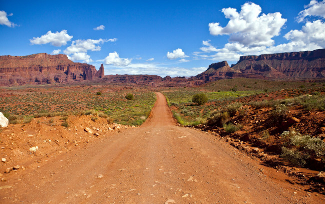 Обои картинки фото природа, дороги, песчаная, дорога, каньон