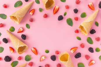 Картинка еда фрукты +ягоды ежевика клубника малина