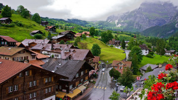 обоя швейцария, города, - панорамы