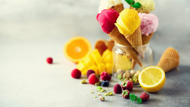 Обои картинки фото еда, мороженое,  десерты