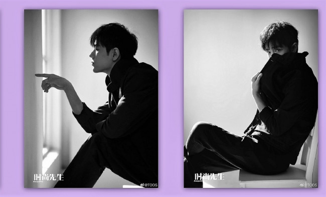 Обои картинки фото мужчины, xiao zhan, актер, окно, стул, куртка