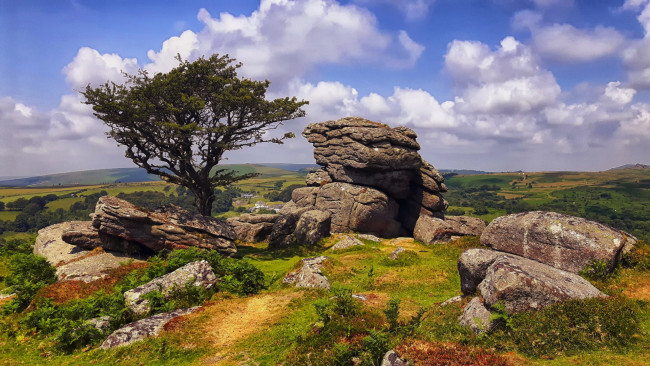 Обои картинки фото dartmoor, england, природа, пейзажи