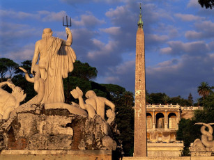 Картинка piazza del popolo rome italy города рим ватикан италия