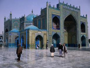 Картинка shrine of hazrat ali mazar sharif balkh afghanistan города мечети медресе