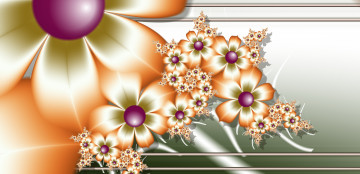 Картинка 3д графика flowers цветы фон узор цвета лепкстки