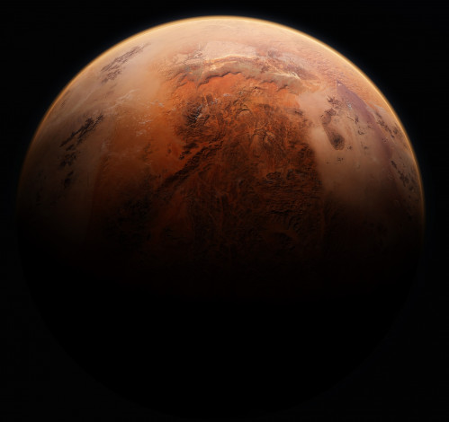 Обои картинки фото космос, марс