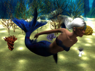 Картинка 3д+графика существа+ creatures mermaids