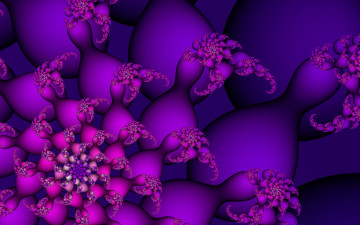 Картинка 3д+графика фракталы+ fractal спираль объем листья цветок лепестки