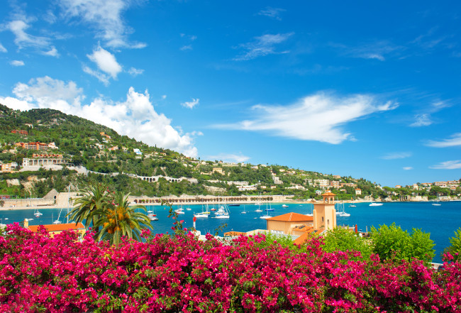 Обои картинки фото villefranche-sur-mer,  france, города, - пейзажи, гавань, бухта, пейзаж, лигурийское, море, франция, вильфранш-сюр-мер, france, ligurian, sea