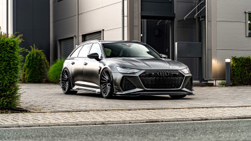 Картинка audi+rs6+c8+tuning+prior+design автомобили audi серебристый здание