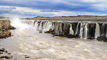 обоя selfoss waterfalls, iceland, природа, водопады, selfoss, waterfalls