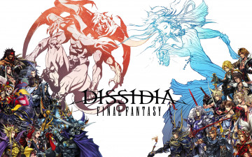 Картинка видео игры final fantasy dissidia герои мечи борьба