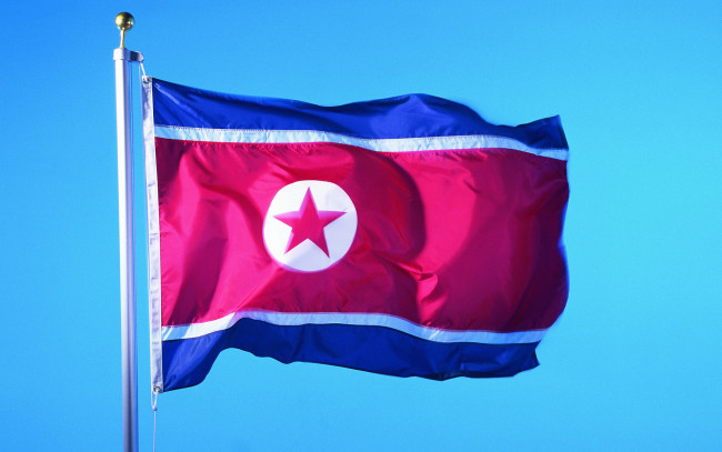 Обои картинки фото разное, флаги, гербы, корея, , северная, флаг