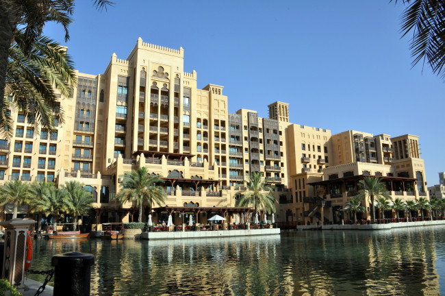 Обои картинки фото hotel, mina, salam, dubai, города, дубаи, оаэ, дом, река, дубай