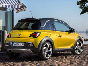 обоя автомобили, opel, adam, rocks, желтый, 2014г