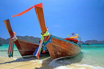 Картинка корабли лодки +шлюпки beach shore fishing boats берег море тропики пляж лодка sea