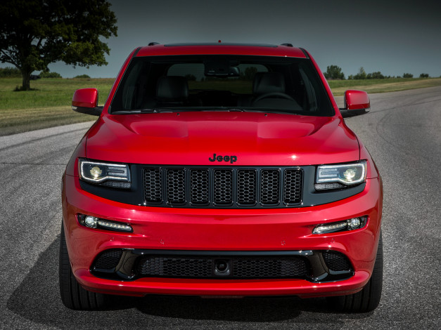 Обои картинки фото автомобили, jeep, wk2, red, vapor, красный, srt, grand, cherokee, 2015г