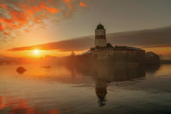 Картинка города -+дворцы +замки +крепости выборг россия утро рассвет замок