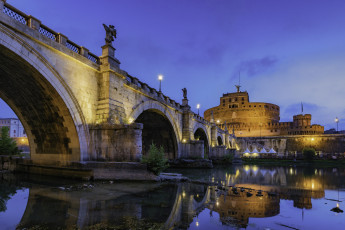 Картинка castel+sant`angelo города рим +ватикан+ италия простор
