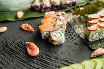 Картинка еда рыба +морепродукты +суши +роллы рис роллы лосось палочки вкусно