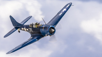 Картинка douglas+sbd-5+dauntless авиация боевые+самолёты истребитель