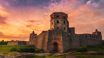 Картинка города -+дворцы +замки +крепости krzyztopor wallhaven восход солнца крепость небо польша