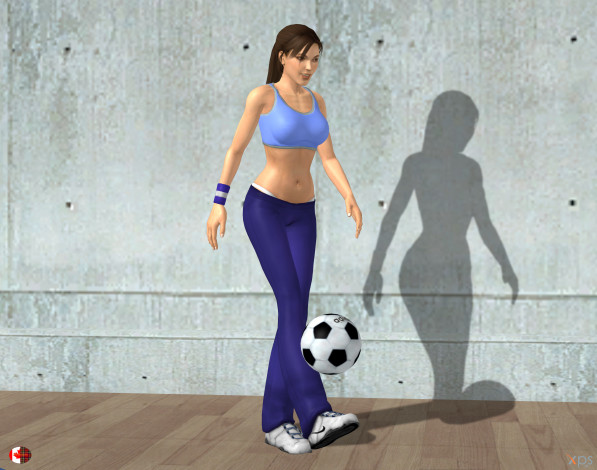 Обои картинки фото 3д графика, спорт , sport, фон, взгляд, девушка