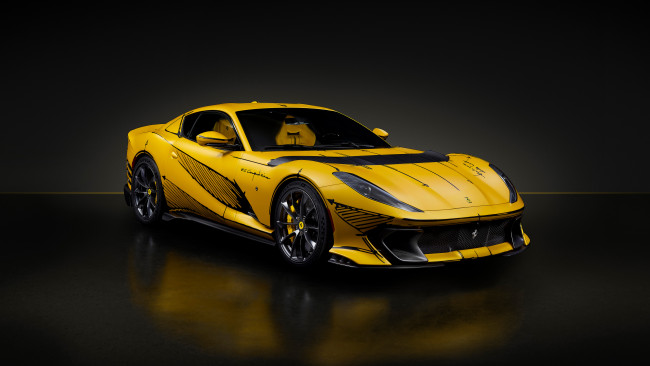 Обои картинки фото ferrari 812 competizione tailor made inspired by blanc sheet 2023, автомобили, ferrari, ferrari812, competizione, tailor, made, inspired, by, blanc, sheet, тюнинг, феррари