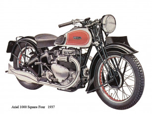 Картинка ariel 1000 мотоциклы рисованные