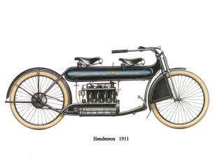 обоя henderson, 1911, мотоциклы, рисованные
