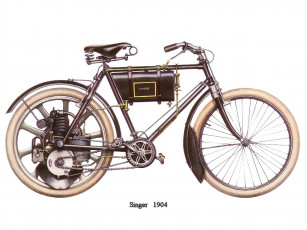 обоя zinger, 1904, мотоциклы, рисованные