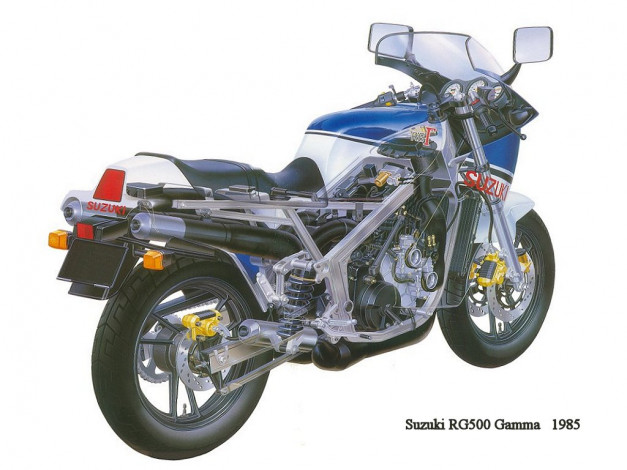 Обои картинки фото suzuki, rg500, мотоциклы