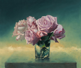 Картинка alexei antonov рисованные алексей антонов роза ваза букет