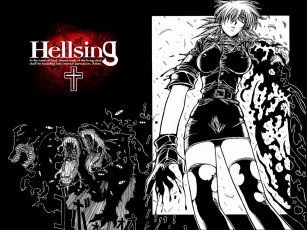 обоя аниме, hellsing, серас, виктория