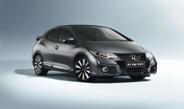 Картинка автомобили honda civic темный 2014г hatchback