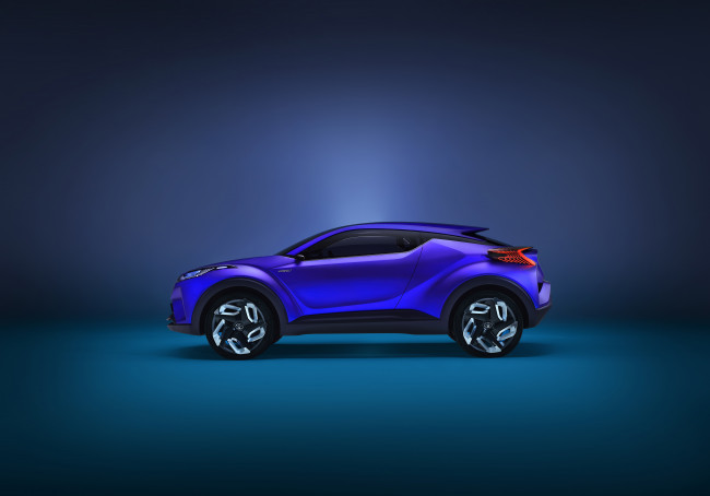 Обои картинки фото автомобили, toyota, синий, 2014г, concept, c-hr