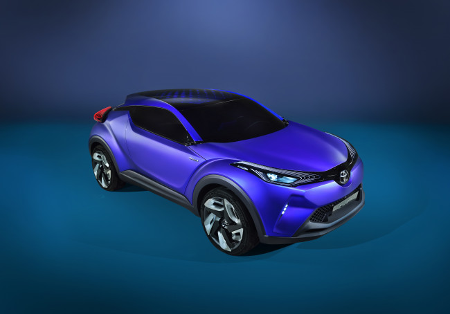 Обои картинки фото автомобили, toyota, синий, concept, 2014г, c-hr