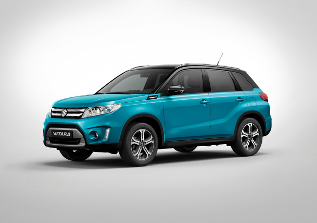 Обои картинки фото автомобили, suzuki, 2014г, vitara, синий