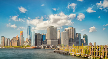 Картинка new+york+harbor города нью-йорк+ сша небоскребы гавань бухта