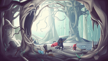 Картинка фэнтези существа лес арт