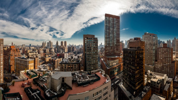 обоя new york, города, нью-йорк , сша, панорама