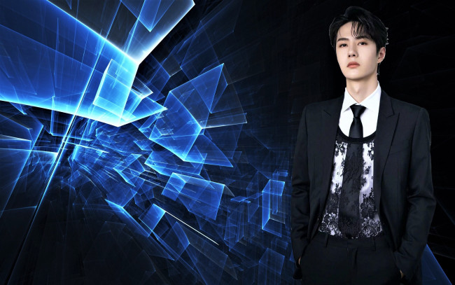 Обои картинки фото мужчины, wang yi bo, актер, певец, костюм, галстук