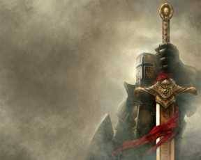 обоя видео игры, crusaders,  thy kingdom come, рыцарь, меч