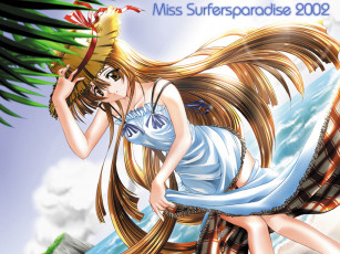 обоя аниме, miss, surfersparadise